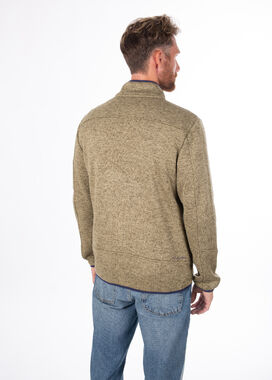 AULP NAVOY men's melange knit jacket, light khaki